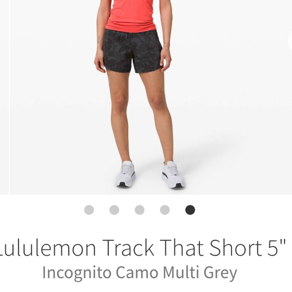 LULULEMON Track That Incognito Camo Multi Grey & Black 5" Inseam Shorts - Picture 1 of 11